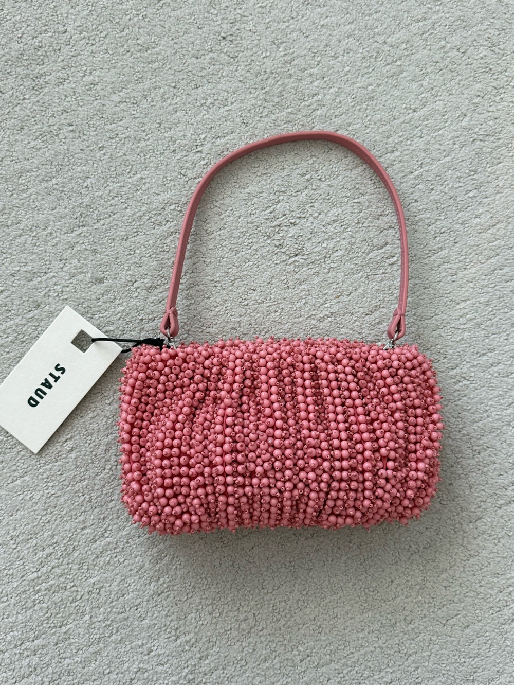STAUD Beaded Bean Bag Geranium